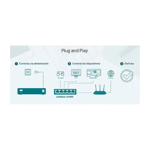 SWITCH TP-LINK 5 - PUERTOS - 2